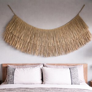 Seagrass Over Bed Wall Decor, Boho Bedroom Art, Coastal Vibes image 4