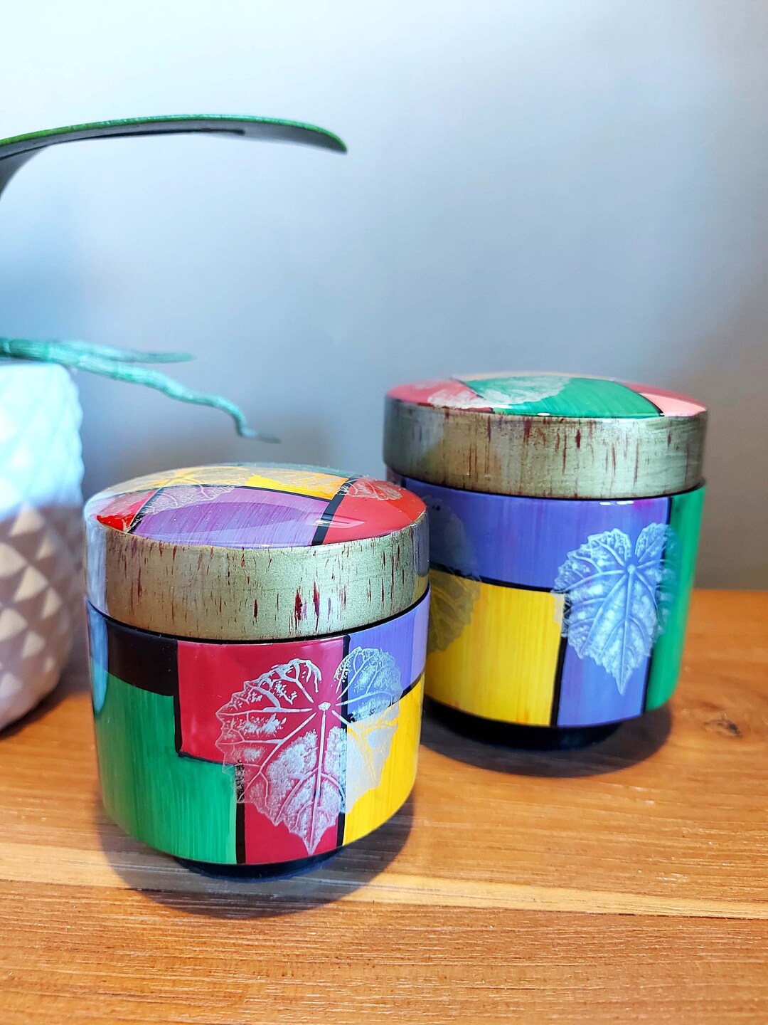 Set of Lacquer Mini Storage Box Jewelry Box MDF With Lacquer Etsy