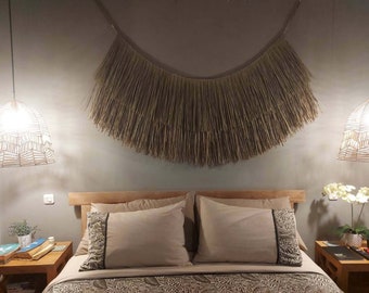 Mendong over bed wall decor, seagrass over the bed wall decor, bedroom wall decor over the bed boho, seagrass wall decor