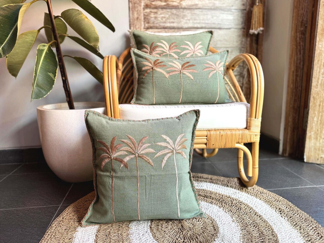 Upcycled Cushion Cover 30x50cm Forest Green Saga