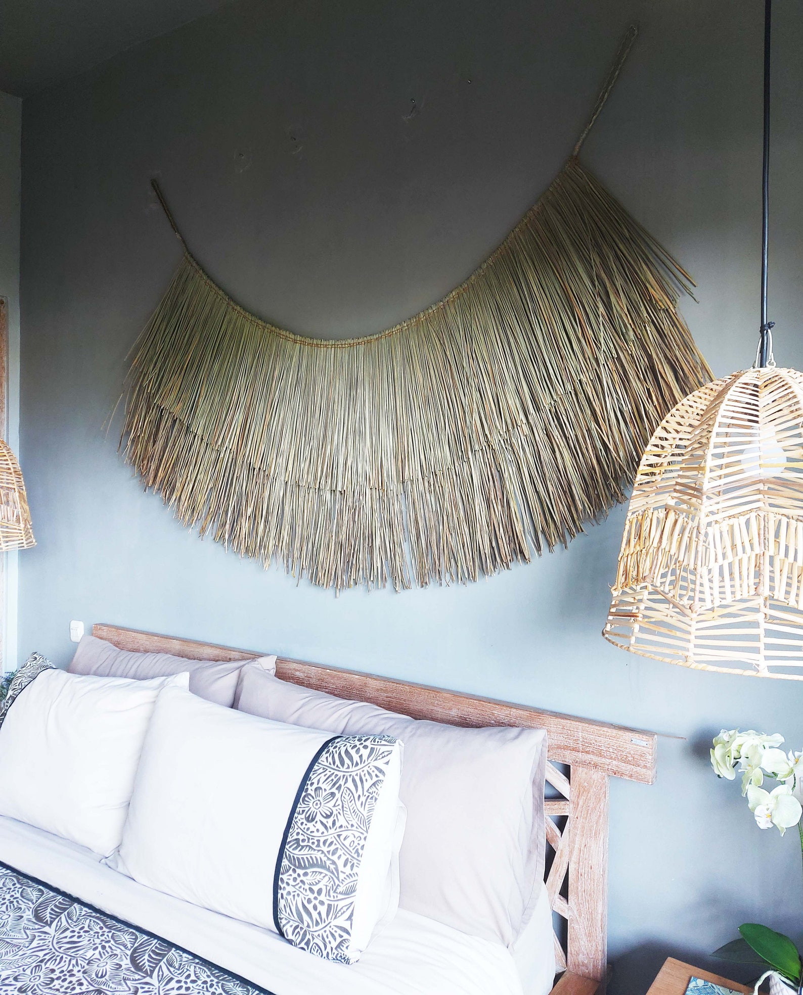 Mendong Over Bed Wall Decor, Seagrass Over the Bed Wall Decor, Bedroom