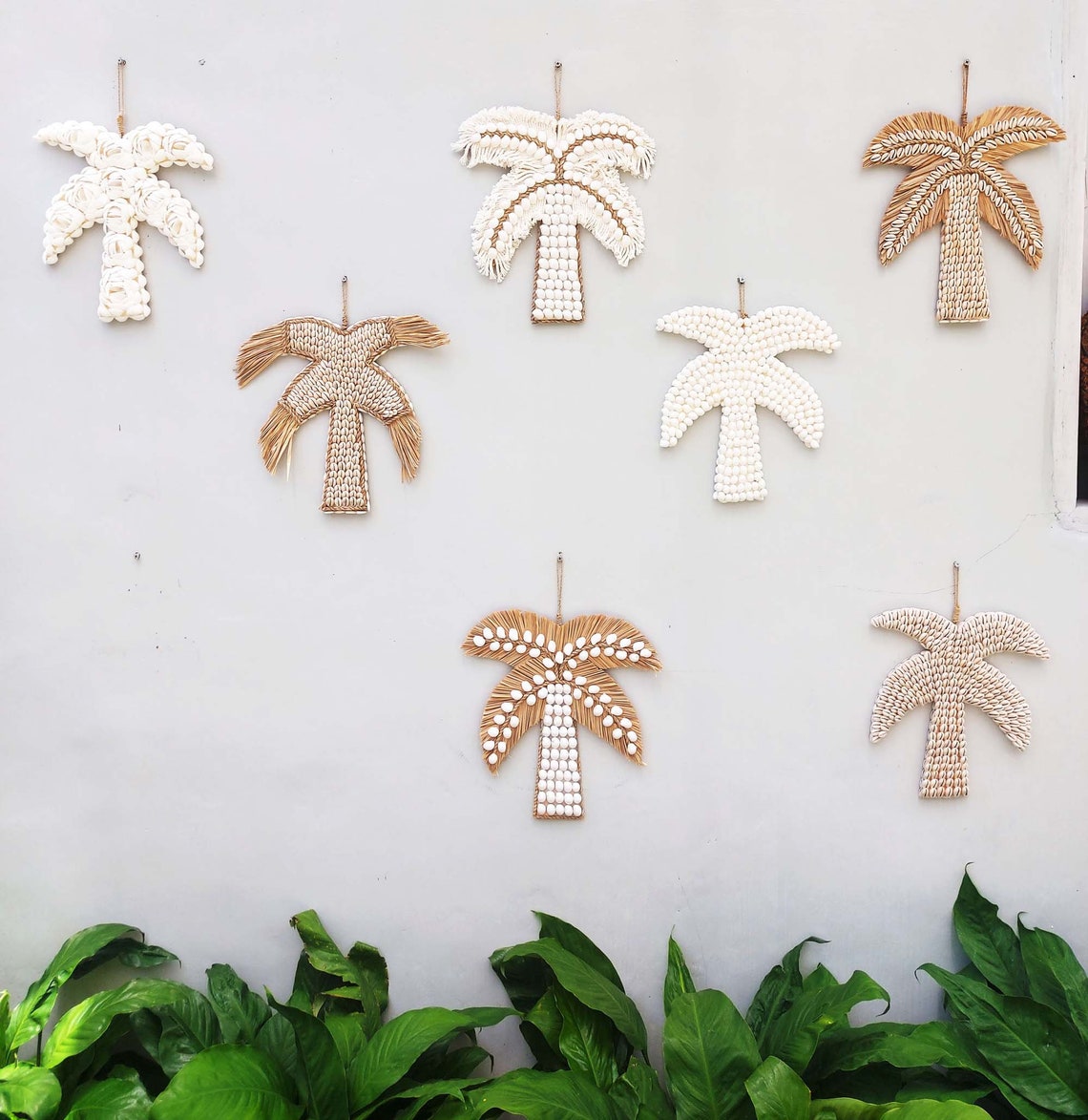 Palm Trees Nursery Decor, Palm Trees Wall Hanging, Shells Wall Art, Sea