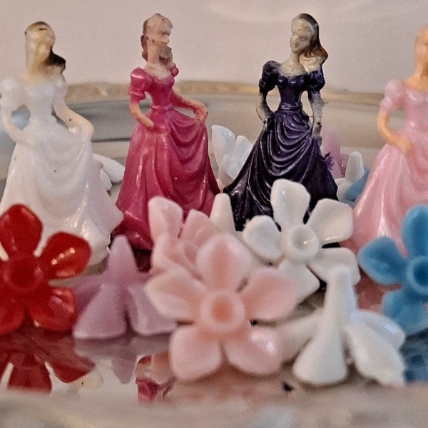 Miniature Mini Princess Bridesmaid Quinceanera Debu taunt Fairy Godmother Southern Belle Doll Figure Cotillion Dance Formal Fancy Trinket