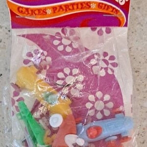 Vintage Plastic Race Car Toy, Cake, Cupcake Toppers, Craft, NIP, NOS