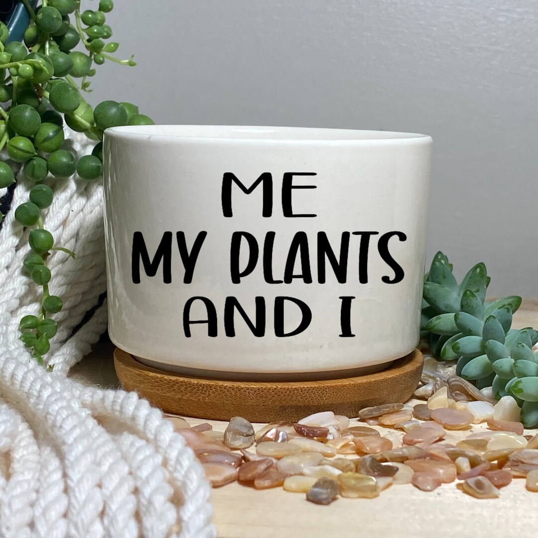 Me My Plants and I Funny Pun Succulent Plant Pot - Etsy