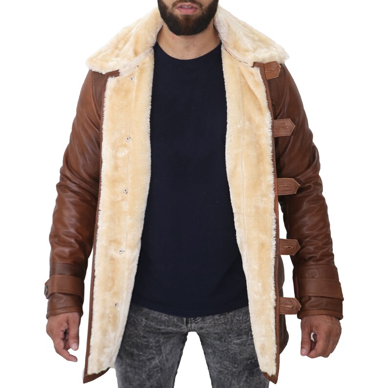 Brown Bane Faux Fur Tom Hardy Coat the Dark Knight Rises - Etsy