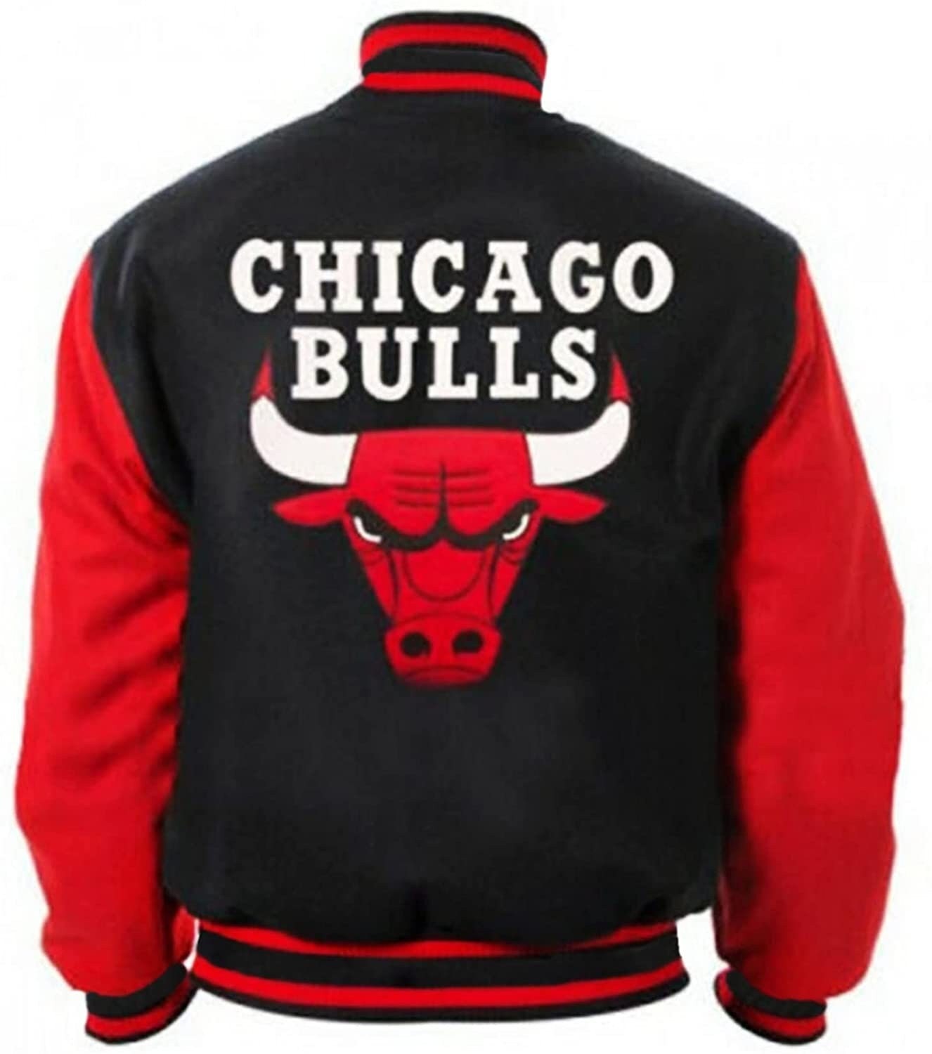Off-White c/o Chicago Bulls Varsity Jacket Red/Cream