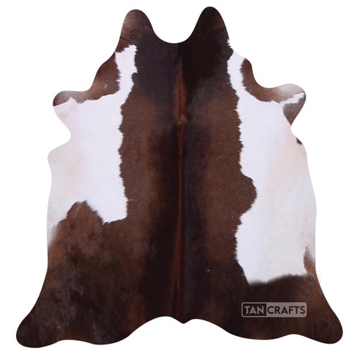 Brown and White Spot Cowhide Rug shops Brown White Cow Hide Leather Cow Hide Skin Rug Brown Color