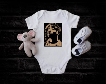 2Pac Tupac Thug Life Hip Hop Rapper Baby Onesie Toddler T-Shirt