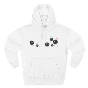 Cute Fleece Hoodie with Whimsical Characters, Cozy Sweatshirt for Anime & Cartoon Lovers, Perfect Gift for Birthdays, Holidays, Lounge Wear,