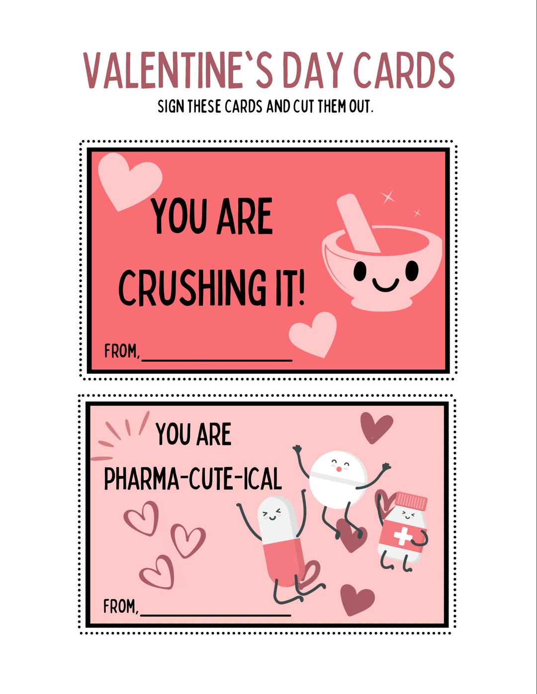 Pharmacy Valentine's Day Cards - Etsy