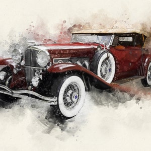 Custom Car Painting Effect, Gifts For Car Lovers, Car Birthday Presents, Car Portrait Gift, Illustrate My Car, Car Illustration, Car Photos