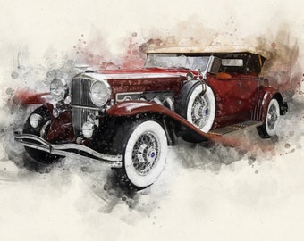 Custom Car Painting Effect, Gifts For Car Lovers, Car Birthday Presents, Car Portrait Gift, Illustrate My Car, Car Illustration, Car Photos