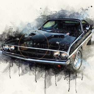 Custom Car Portrait, Car Portrait from Photo, Christmas Gift, Car Watercolor, Gift for Car Lover, Canvas Wall Art, Car Decor, Thanksgiving