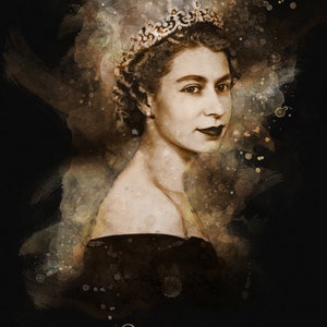 Queen Elizabeth II portrait print | iconic picture | jubilee | poster | gallery wall | iconic art