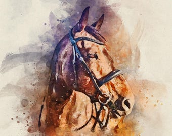 Personalized Horse Gift, Custom Horse Portrait, Horse Lover Gift, Unique Gift for Horse, Horse Gift, Equestrian Gifts, Custom Christmas Gift