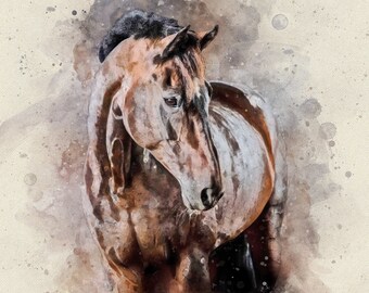 Horse Gifts for Woman, Western Canvas, Wild Horse, Horse Wall Art, Great Christmas Gift Idea for Horse Lovers, Cowgirl Present, Modern Art