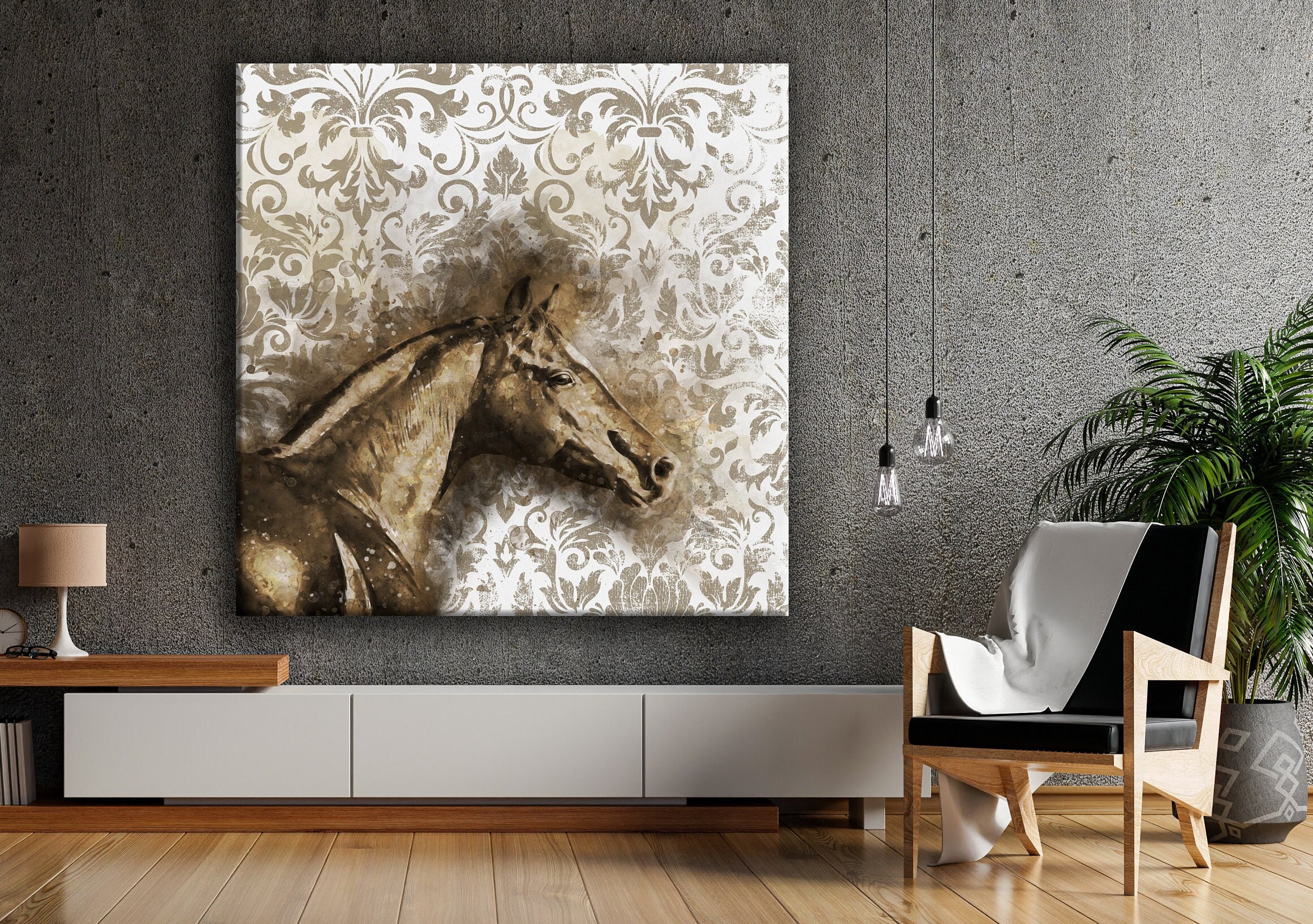 Large Horse Canvas Large Horse Wall Art Extra Large Wall Art | Etsy
