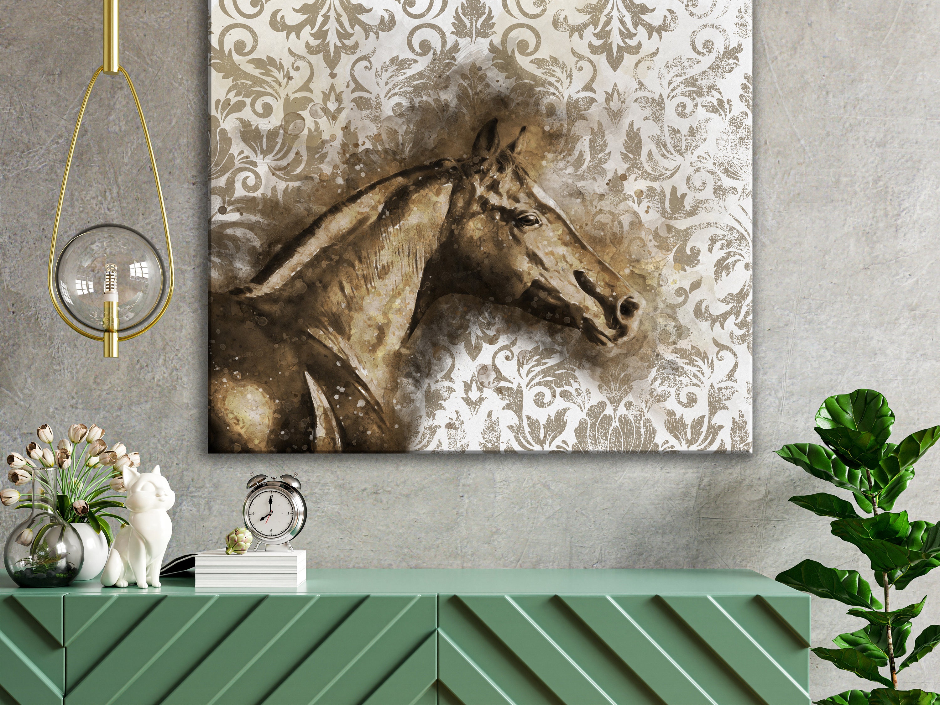 Large Horse Canvas Large Horse Wall Art Extra Large Wall Art Etsy