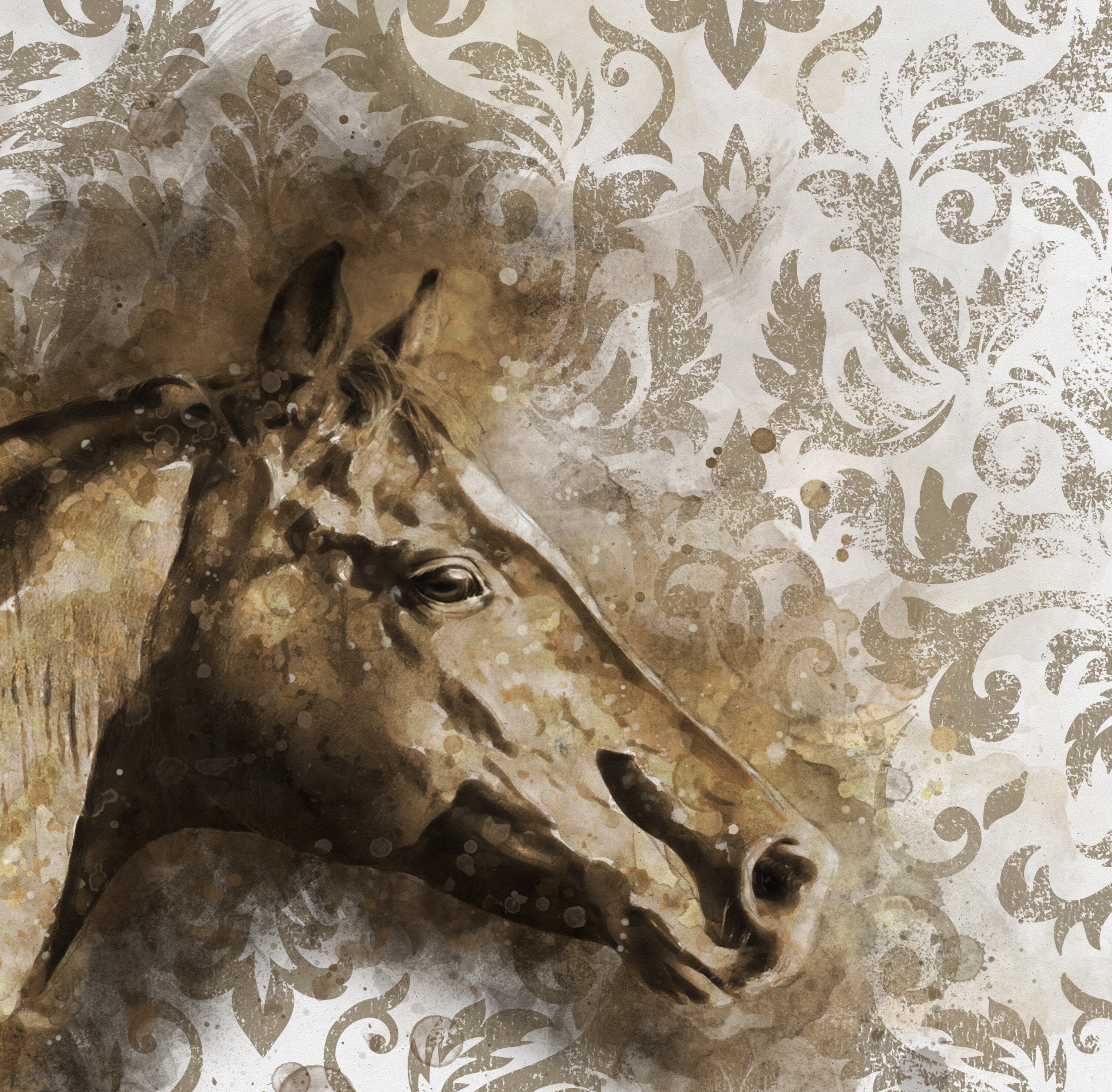 Large Horse Canvas Large Horse Wall Art Extra Large Wall Art Etsy