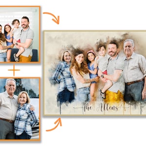 Add Deceased Loved One To Picture, Add Person To Photo, Custom memorial gift, Gift for Dad Mom, Merge Pictures, Combine Photos