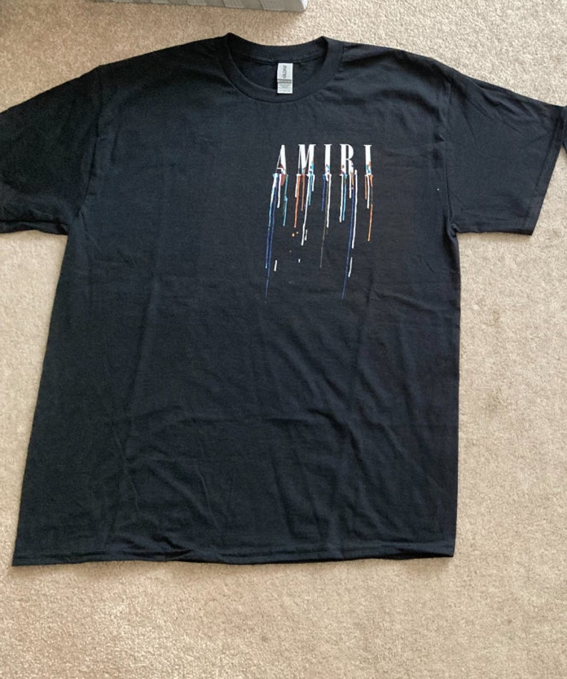 Yakinixboutiqueus Shirt Amiri T-shirt Amiri Paint Drip Tee - Etsy