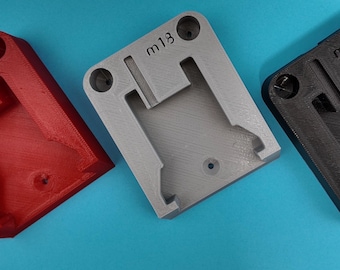 Soporte para batería Milwaukee M18 / Organizador de pared impreso en 3D, PETG (paquete de 4)