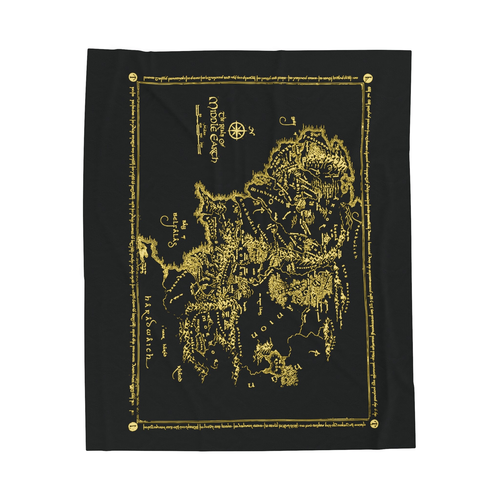 The Lord of the Rings Map of Middle Earth Sherpa Blanket – Warner Bros. Shop