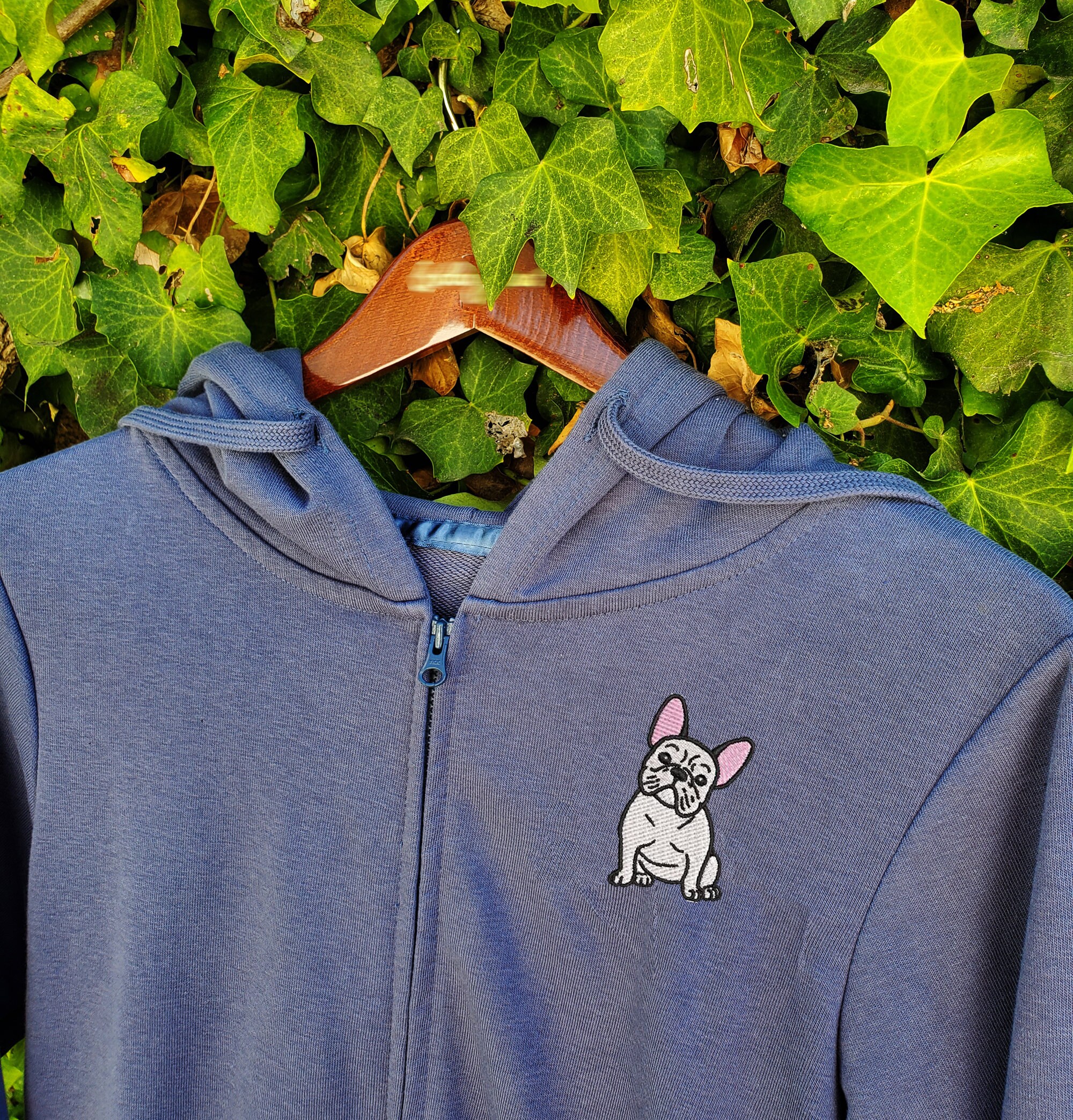 Scribble Embroidery French Terry Hoodie