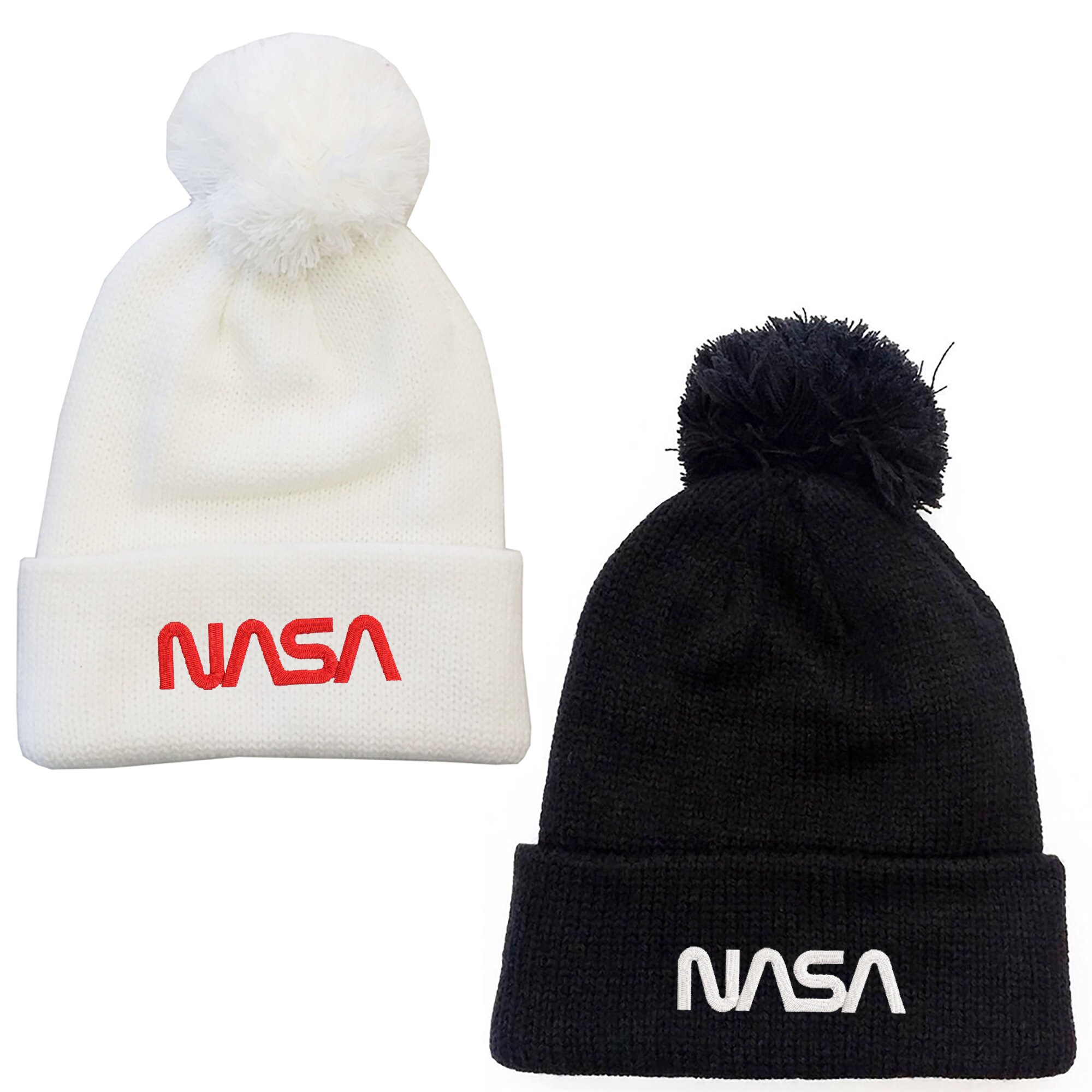 NASA Pom Pom Beanie Hat Officially 