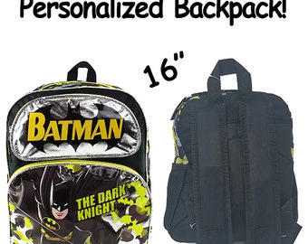 personalized batman backpack