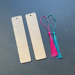 Mandala Dotting Blank MDF Bookmarks with Tassels for Dot Art (Set of 2 / 4 ), Art work, Pouring