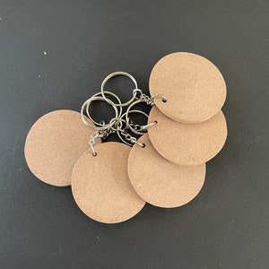 Blank MDF Keychains: Dot Art DIY Craft - Set of 2/4