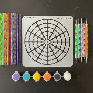 Mandala Dotting Tools Painting Kit Rock Dot Paint Stencils Tool Set Art  Craft Supplies Kits With Tray Brush Zipper Waterproof Bag Pen 