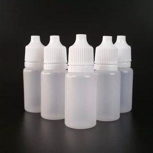 5ml/ 10ml/ 15ml Empty Plastic Squeezable dropper Bottles with cap and inner dropper for Art work, Refillable Bottles (set of 5/ 10)