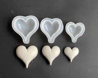 Mold - long Tail Heart Shape 3 sizes. Easy to make Concrete Stone, DIY Heart  Mold, Epoxy Resin Mold,  Silicone Mold ,Concrete mold