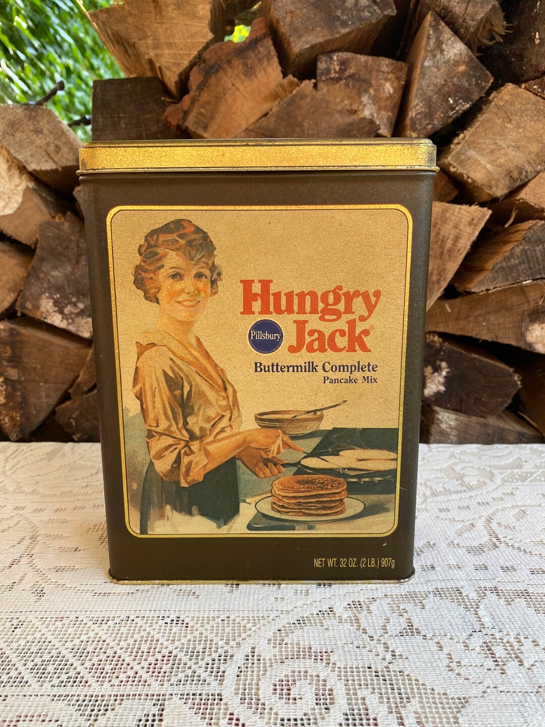 1984 Hungry Jack Pillsbury Pancake Mix Tin Etsy