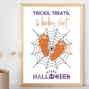 Halloween Baby Footprint Art, Keepsake Craft (PDF Pattern)