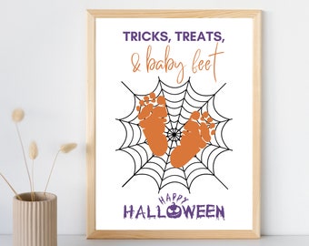 Halloween-babyvoetafdrukkunst, Keepsake Craft (pdf-patroon)