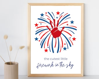 Firework Handprint Art: 4th of July Keepsake (PDF)
