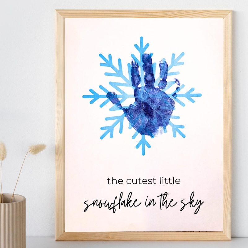 Snowflake Footprint Craft Etsy Snowflake Footprint Craft Etsy