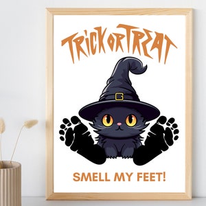 Halloween Footprint Art, Baby Keepsake, Fall Activity (PDF)