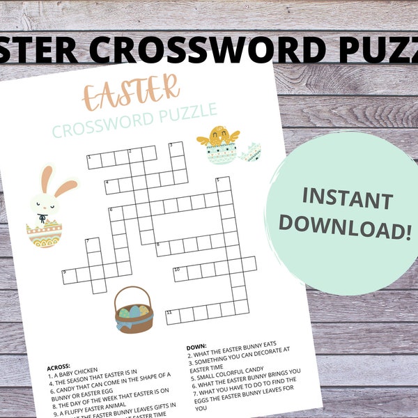 Easy Easter Crossword Puzzle (Printable) | Easter Activity | Classroom Game | Family Game | Party Game | Fun for Kids