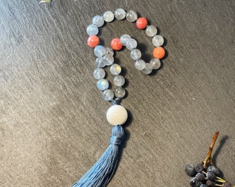 Goddess of Love Pocket Mala 27 Mala Beads, Yoga Jewelry, Mini Mala, Meditation Tool, Prayer Beads, Travel Mala, Hand Mala, Japa Mala