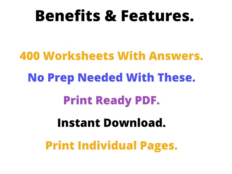 Math Multiplication Worksheets 400 Practice Math Worksheets | Etsy