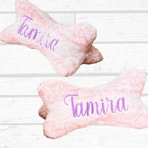 Neck Bone Pillow for Travel, Leisure, Neck and Back Support Personalized and Embroidered Gift for Man or Women in Multiple Colors PL01