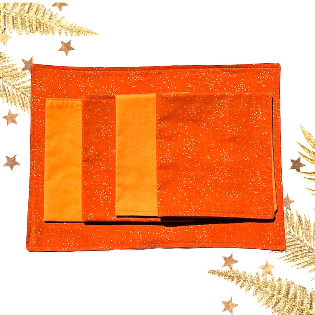 Cloth Dinner Napkins and Placemats Reversible and Reusable Set Etsy