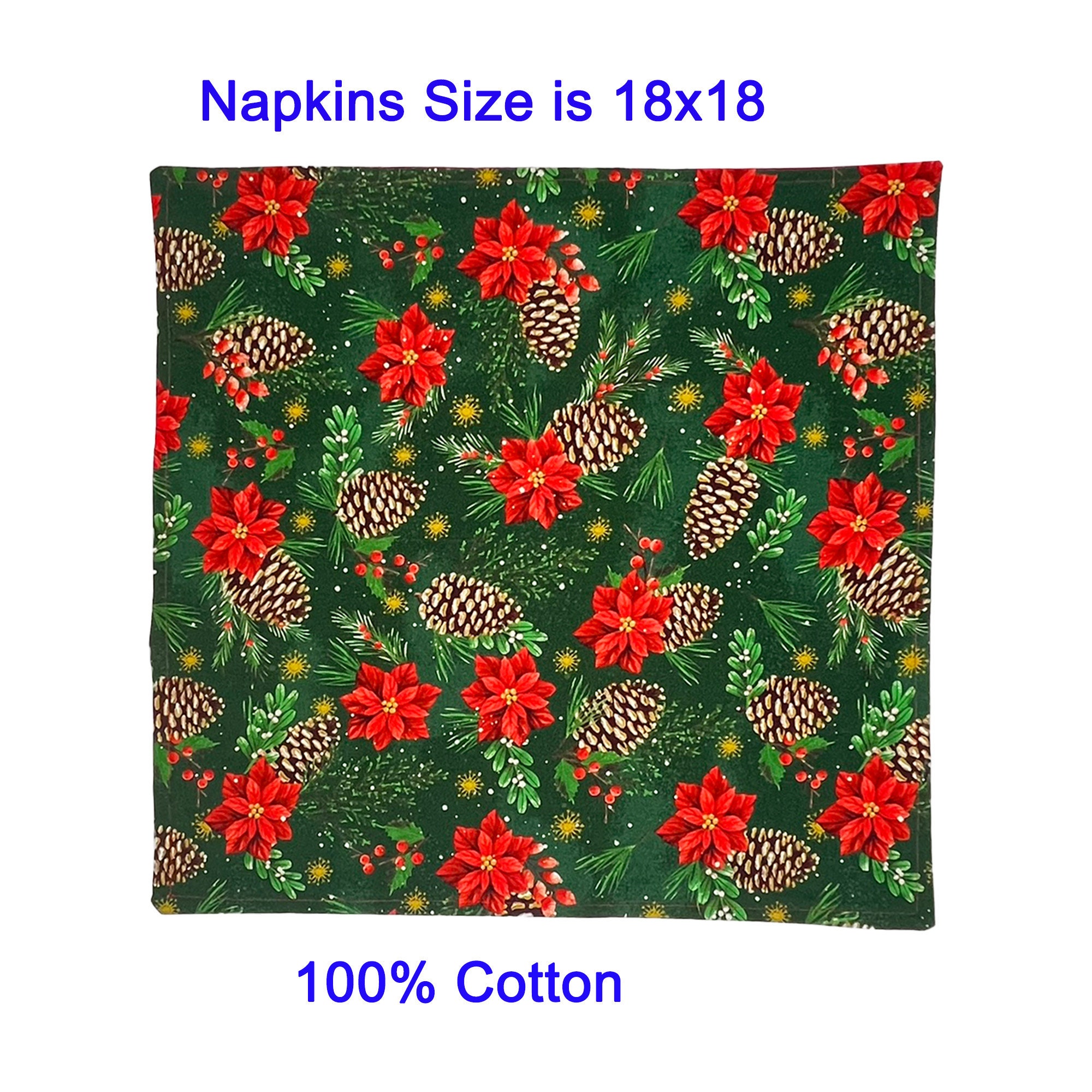 Cloth Napkins and Placemats Set of 4, 6, 8 or 10 Made of Cotton