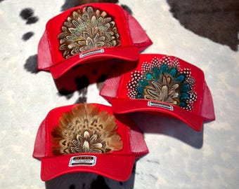 Vintage Black Feather Hat Helmet Style Rhinestones Sz 22.5  display picture 1