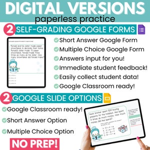 Winter Holiday Math Task Cards Multiplicative Comparison Word Problems ...